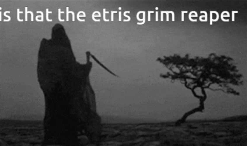 Grim Reaper Shadow Stormy Night GIF