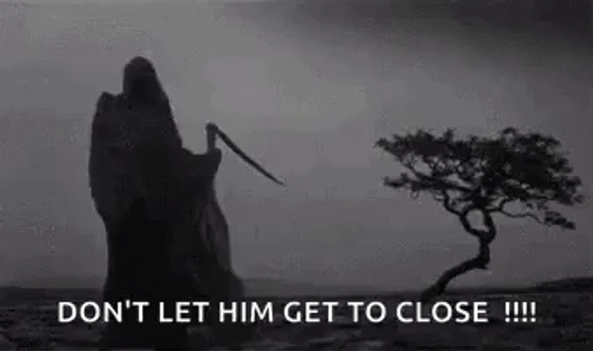 Grim Reaper Silhouette Dark Night GIF