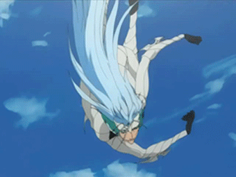 Grimmjow Attacking From Air GIF