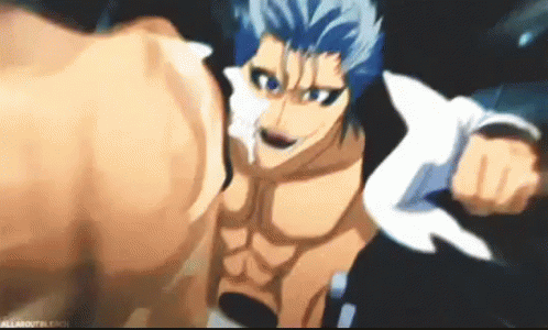 Grimmjow Continuously Punching GIF