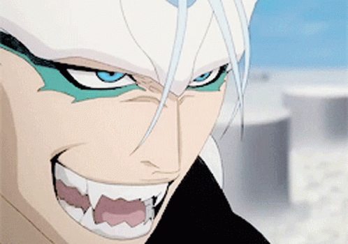 Grimmjow Showing Off His Fangs GIF