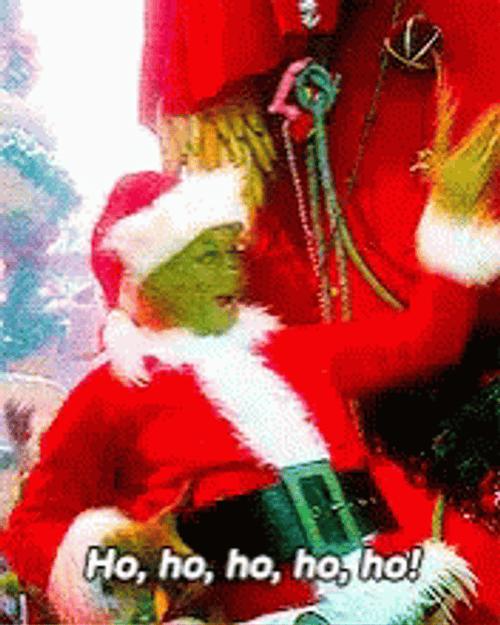 Grinch Santa Saying Ho Ho Ho GIF