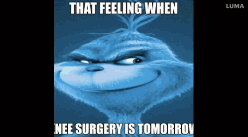 Grinch Saying That Feeling When Nee Surgery Is Tomorrow