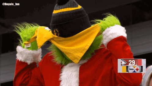 Grinch With Number 29 GIF