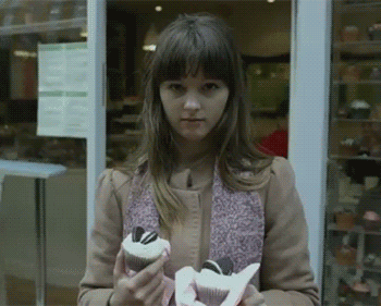 Grinning Girl And A Not So Happy Cat Meme GIF