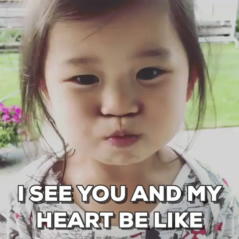 Grinning Girl I See You And My Heart GIF