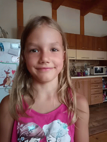 Grinning Girl Innocent Smile GIF