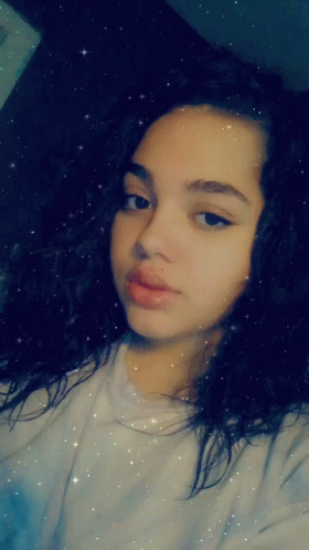 Grinning Girl Looped Filtered GIF