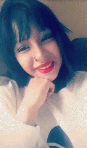 Grinning Girl With A Nose Ring GIF