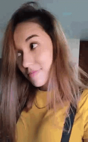 Grinning Girl Zooming In GIF