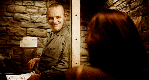 Grinning Hannibal In Silence Of The Lambs GIF