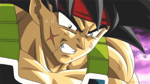 Gritting Bardock GIF