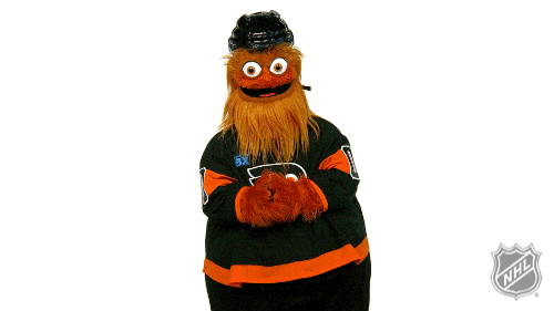 Gritty Mascot Hand Signal GIF