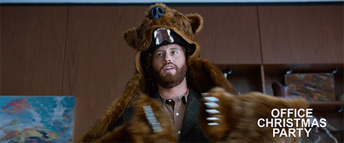 Griz Coat Office Christmas Party GIF