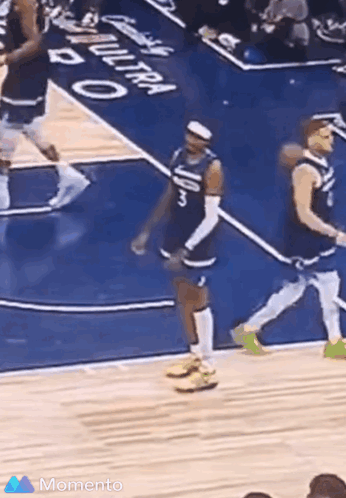 Grizzlies Player Thumbs Up To Another Player GIF