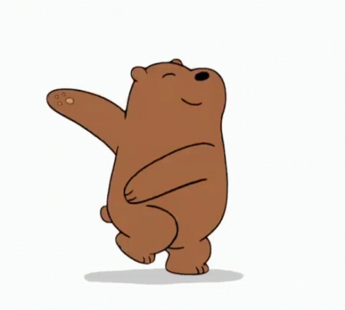 Grizzly Bear From We Bare Bears Walking GIF