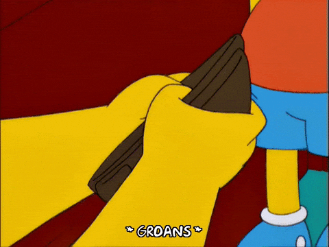 Groans Bart Simpson Empty Pocket GIF