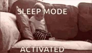 Groggy Baby Sleep Mode Activated Sleeping Meme GIF