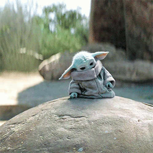 Groggy Baby Yoda GIF