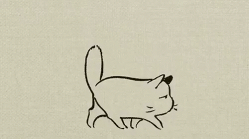 Groggy Cat Sketch GIF