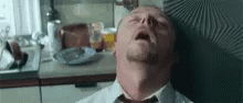Groggy Simon Pegg GIF