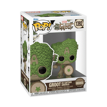 Groot As Captain America Funko Pop In Box GIF