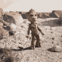 Groot From Guardians of the Galaxy 2 Standing in Dirt
