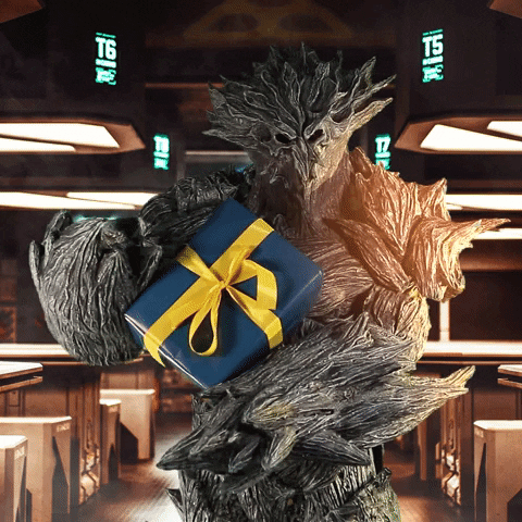 Groot Shaking Gift GIF