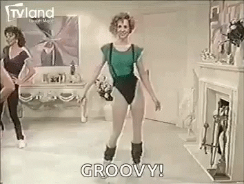 Woman In Aerobics Costume Groovy GIF