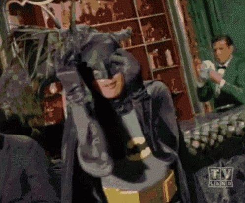 Adam West Batman Getting Groovy GIF