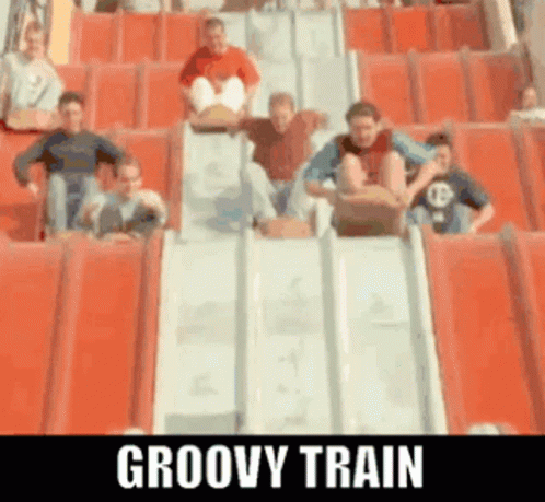 Guys In Slide Groovy Train GIF
