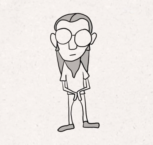 Man In Glasses Drawing Groovy GIF