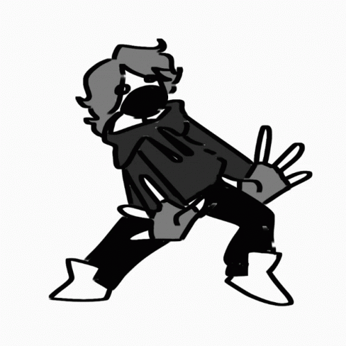 Groovy Dancing Kid On Face Mask Art GIF