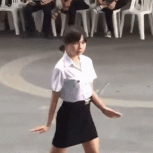 Drunk Girl Groovy Dance GIF