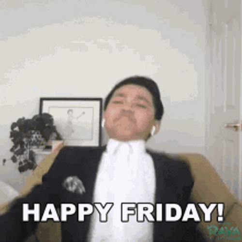 Groovy Young Guy Happy Friday Dance GIF