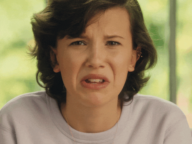 Grossed Out Eww Millie Bobby Brown GIF