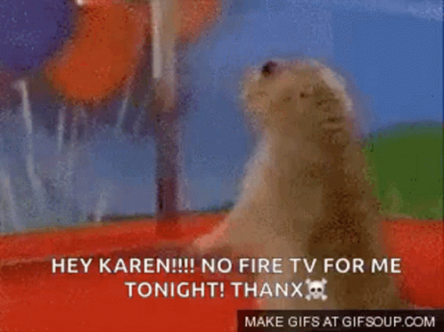 Ground Squirrel: Hey Karen No Fire TV Tonight