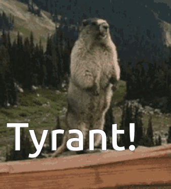 Ground Squirrel on Hind Legs With Tyrant