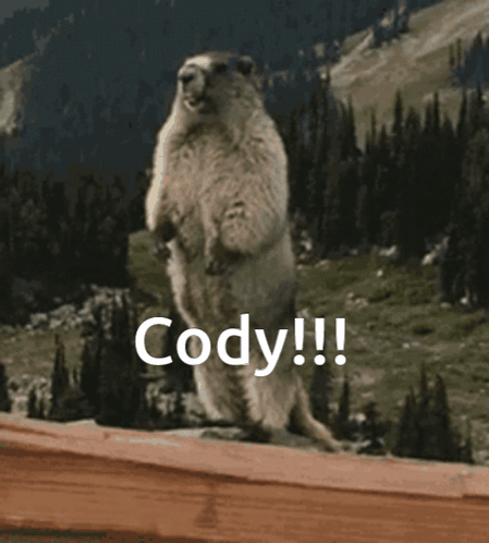 Ground Squirrel Standing on Hind Legs With Cody