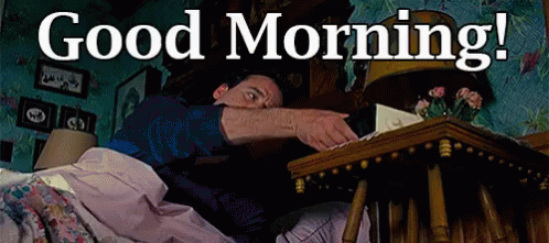 Groundhog Day Murray Smashing Clock GIF