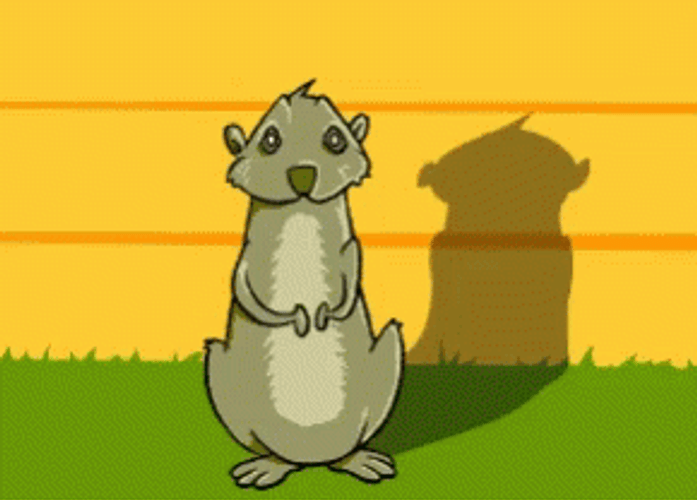 Groundhog Day Shadow Animated GIF