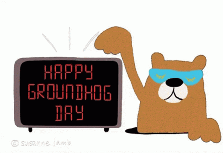 Groundhog Eyes Cover Of Scarf  GIF