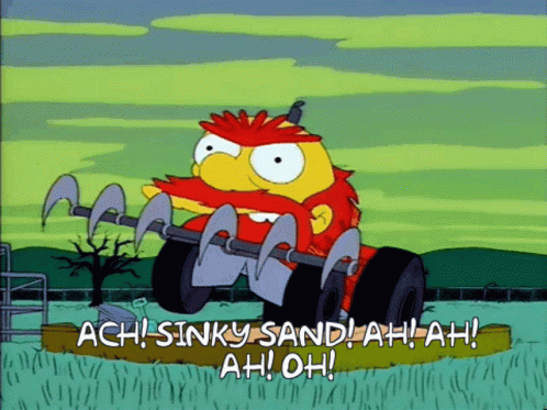 Groundskeeper Willie The Simpsons Stuck On Quicksand GIF