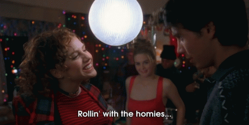 Group Around Disco Ball Rollin' with the Homies