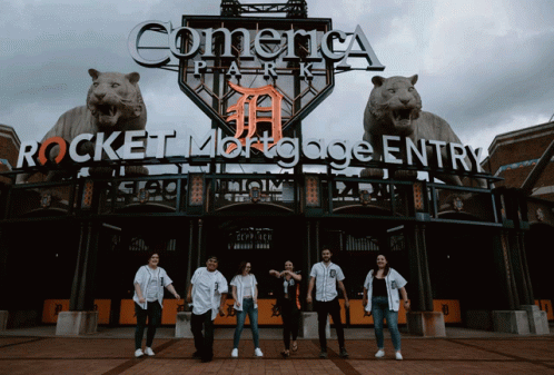 Group at Comerica Park Rocket Mortgage Entry