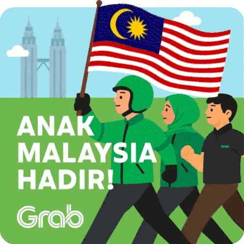 Group Carrying Anak Malaysia Flag