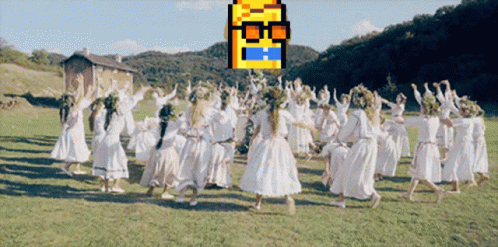 Group Dancing In Field GIF