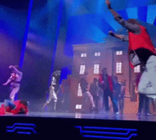 Group Dancing on Stage