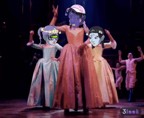 Group Dancing on Stage With 3look Sticker