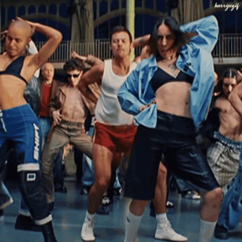 Group Dancing With Word Harry